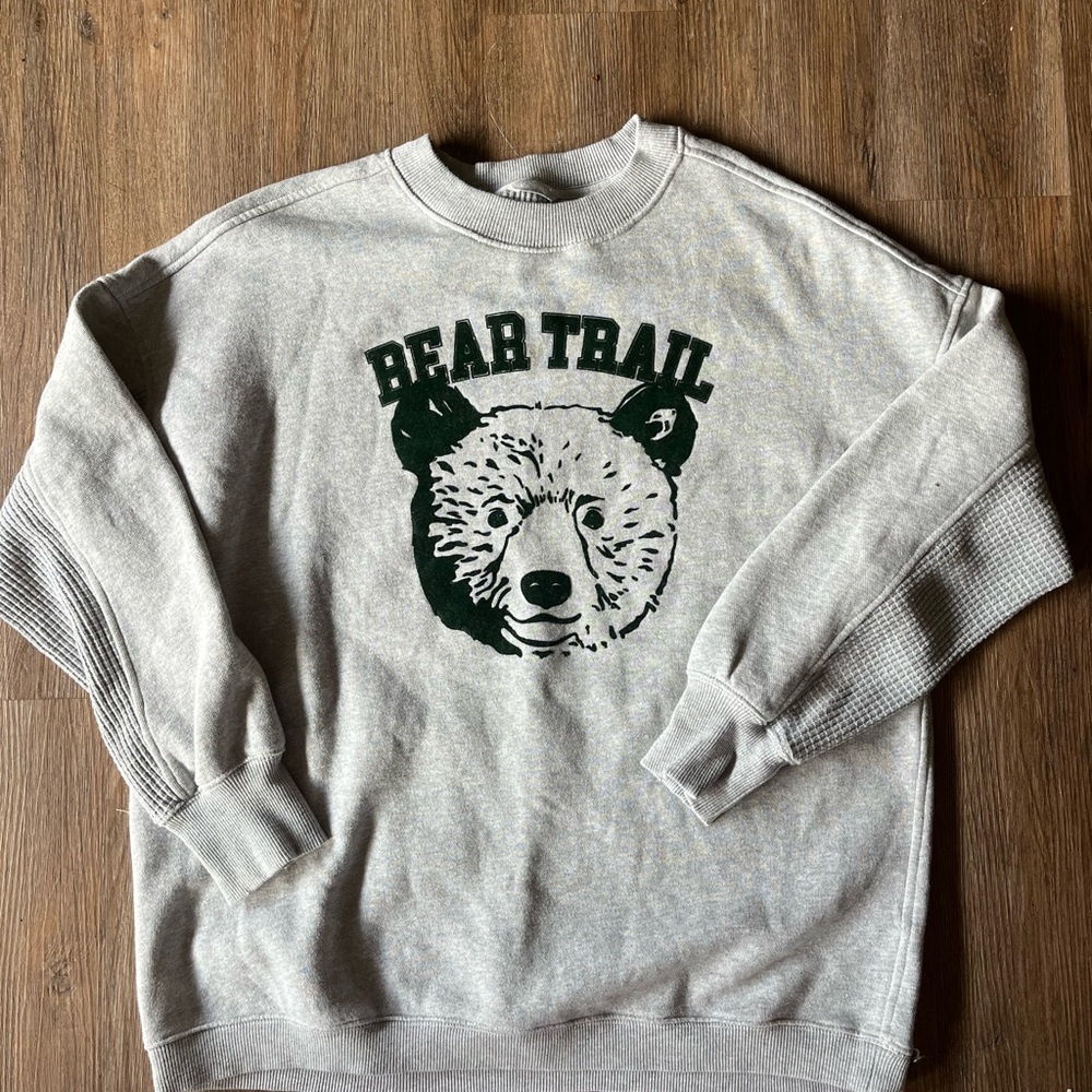 Aerie Bear Trail Gray Sweater